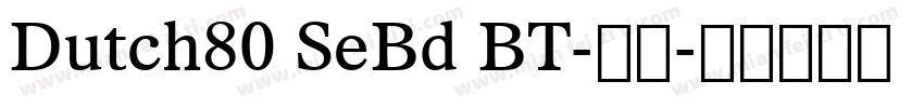 Dutch80 SeBd BT-普通字体转换